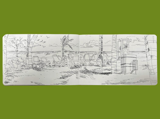 Beach (Observational Sketch)